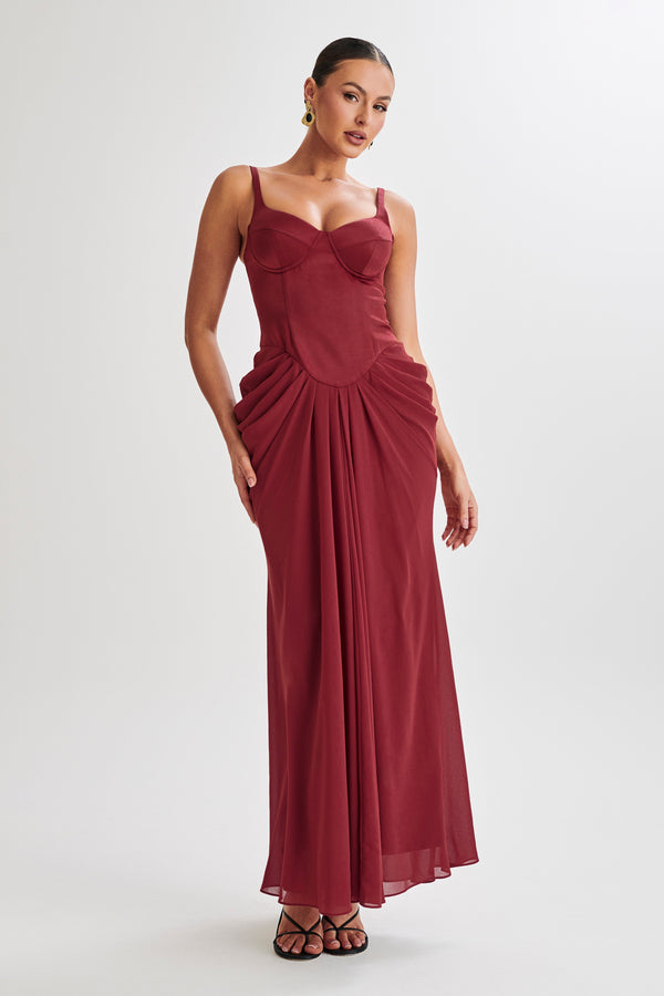Glamour - Satijn Maxi Corset Dress | NU 50% korting!