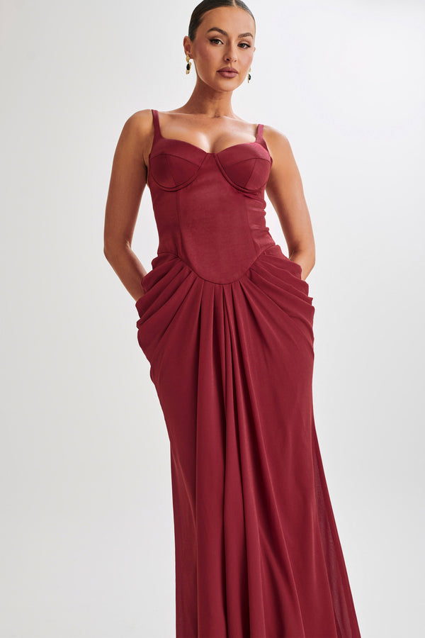 Glamour - Satijn Maxi Corset Dress | NU 50% korting!