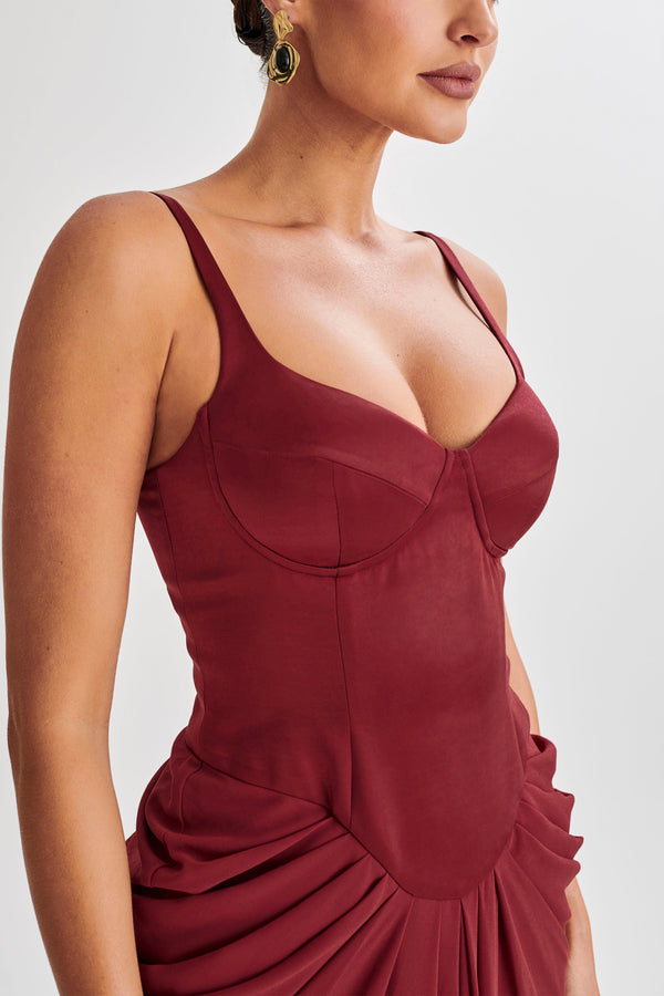 Glamour - Satijn Maxi Corset Dress | NU 50% korting!